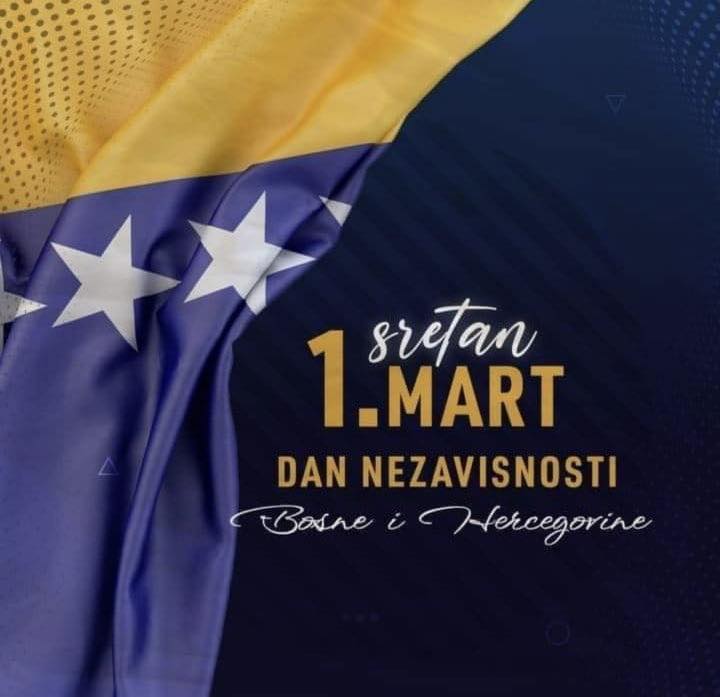 Poštovane građanke i građani Unsko-sanskog kantona i Bosne i Hercegovine, Danas s ponosom obilježavamo 1. mart – Dan nezavisnosti Bosne i Hercegovine, dan kada smo se opredijelili za suverenu, nezavisnu i demokratsku državu. Ovaj dan simbolizira našu odlučnost da gradimo društvo zasnovano na vrijednostima slobode, pravde i jednakosti. S posebnim poštovanjem prisjećamo se svih onih […]